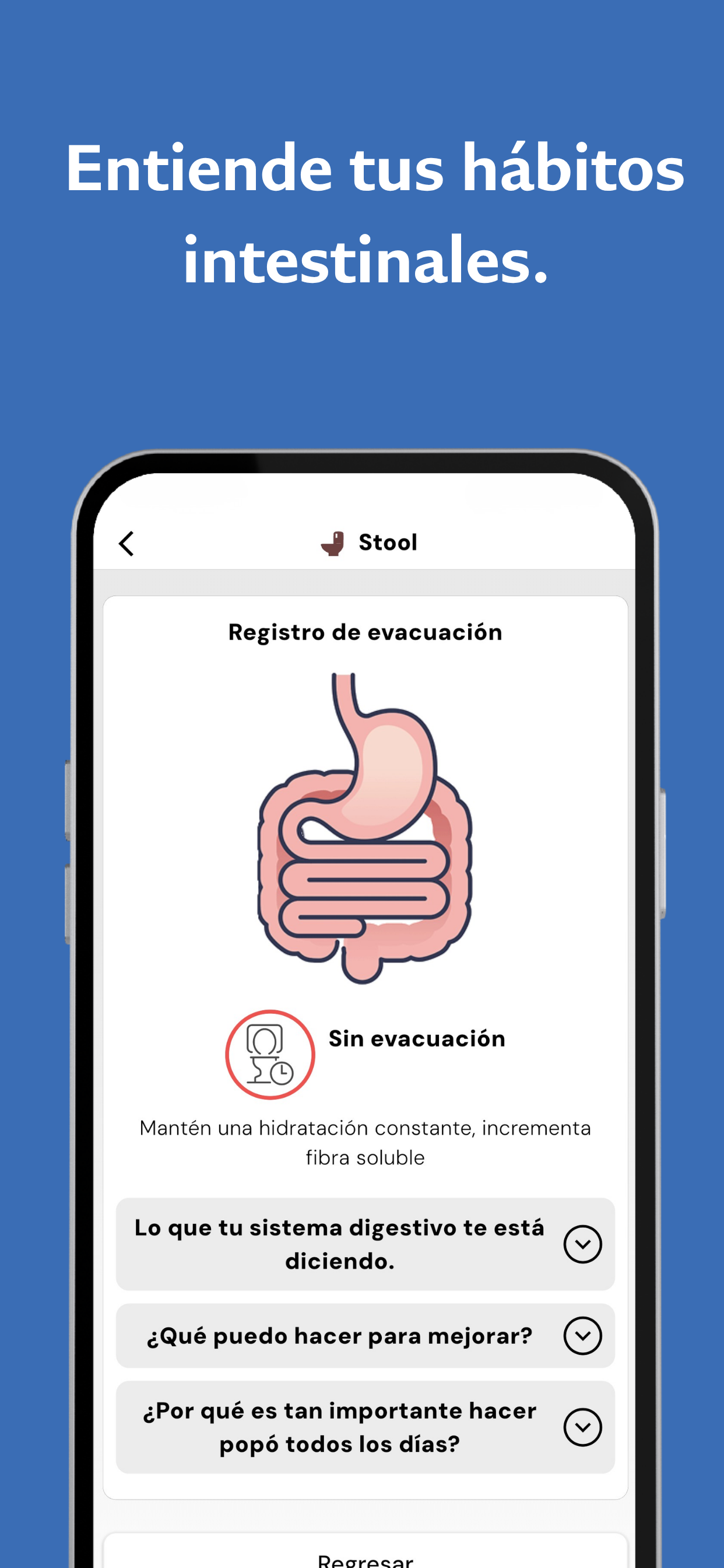 Stool screen in Healthfoodness App