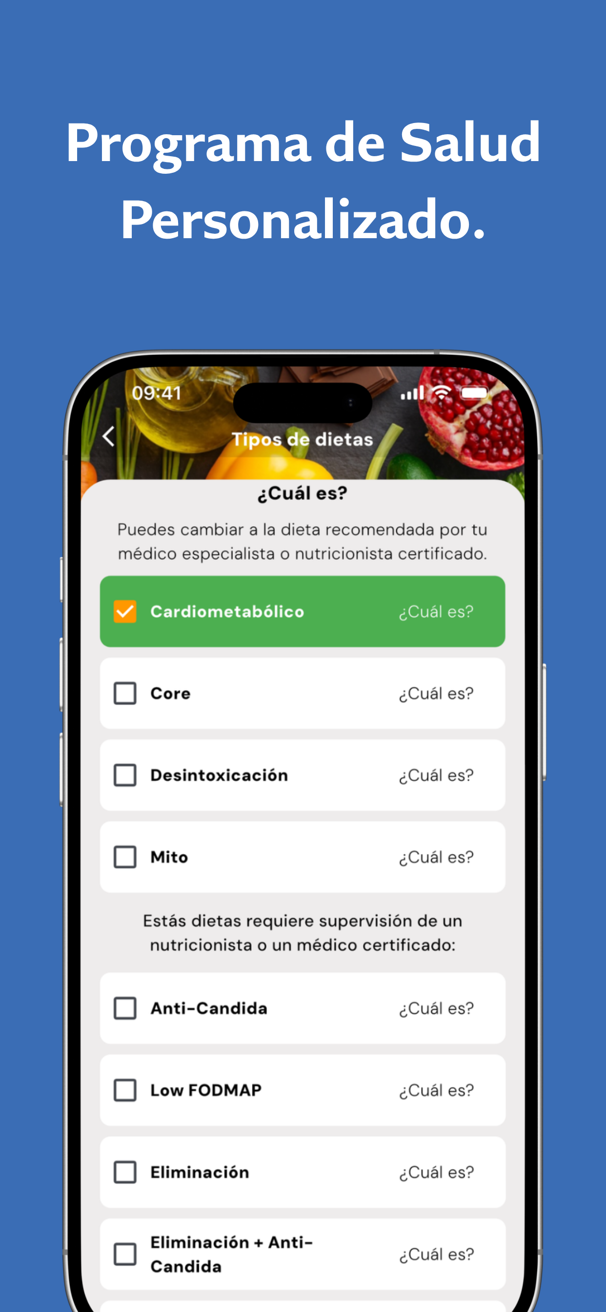 ANSWERS method dashboard in Healthfoodness App