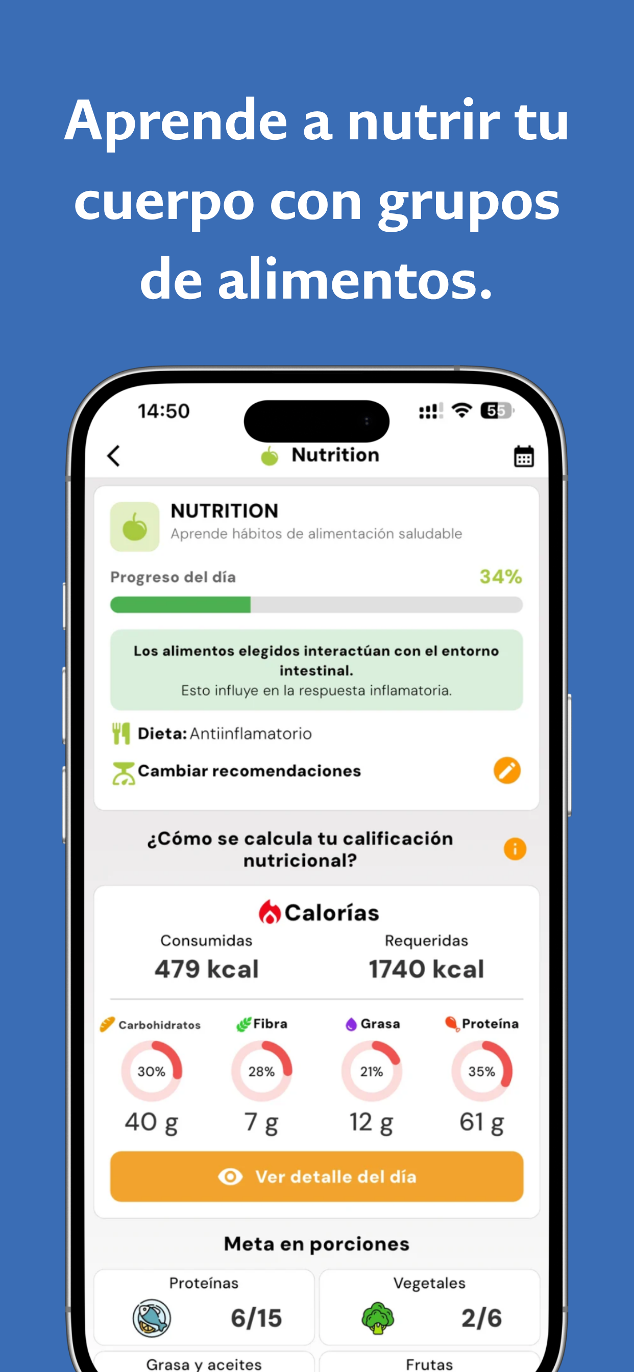 Sleep screen in Healthfoodness App